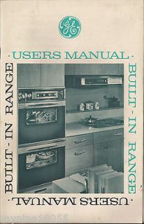 Vintage General Electric Built In Range Users Manual Only
