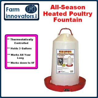 FARM INNOVATORS HEATED ELECTRIC CHICKEN BIRD POULTRY WATER DISH BOWL 