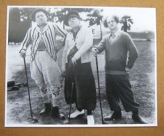 Three 3 Stooges Golf Photo 11 x 14   Larry, Moe, Curly