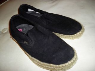 VANS Madera Black Canvas Slip On Loafer Shoe 6