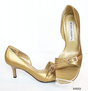 MONZO & FRANCO GOLD STUD OR SILVER FAUX LEATHER STUDSANDALS HEELS 