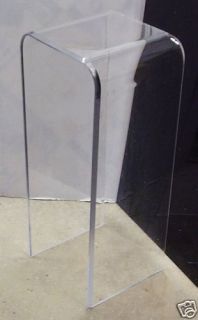 Clear Acrylic PEDESTAL END TABLE 30 high Lucite