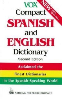 Vox Compact Spanish and English Dictionary (1993, Hardcover 