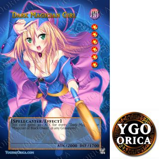 1x Dark Magician Girl   Sexy Anime YuGiOh Non Holo Eng NM Orica 
