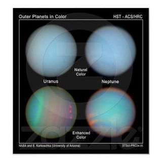 Atmospheric features on Uranus & Neptune 23x25POster