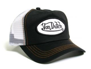 Authentic Brand New Von Dutch White/Black Cap Hat Trucker Mesh 