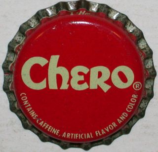Rare soda pop bottle cap CHERO Royal Crown Cola Georgia cork lined new 