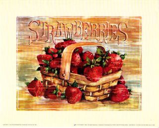 Two 8X10 Fruit Strawberries Watermelon Jerianne Van Dijk Home Décor 