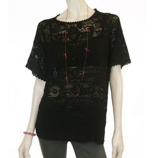 Isabel Marant Etoile black lace Roomi t shirt dress