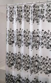 NEW Interdesign # 27192 Fiore EVA Shower Stall Curtain   Black