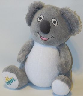 Pampers Baby Dry Gray/white Sitting Plush Koala Bear 7 Pink mouth
