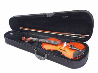 Solid Wood/Spruce Top Violin/Bow/Ros​in/Case+Free German Silver 