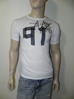 New Armani Exchange AX Mens Slim/Muscle Fit Graphic Striated Logo Tee 