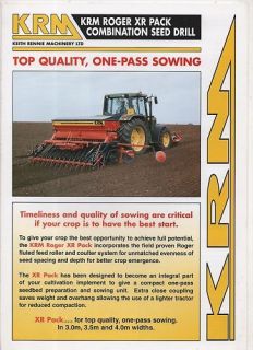 KRM ROGER XR PACK COMBINATION SEED DRILL BROCHURE