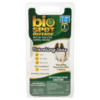 Bio Spot Defense Dog Flea Tick Control Toy Dogs 6 12lbs 3 Month Supply