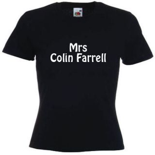 Mrs Colin Farrell actors wife Ladies t shirt BLACK