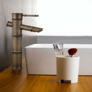Antique Bamboo Style Brass Single Handle Hole Bathroom Basin Sink 