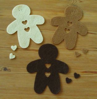 Felt Die Cuts   Gingerbread Man   new Colours   Topper   Cards 