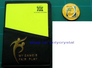 FOOTBALL SOCCER FIFA REFEREE CARDS, TOSS COIN, LOOK