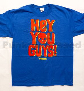 Goonies   Hey You Guys quote blue t shirt   Official   FAST SHIP
