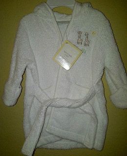 NWT FIRST IMPRESSIONS BABY BATH ROBE TERRYCLOTH WHITE 0 9 MONTHS FREE 