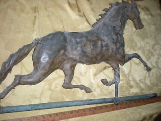 19th Century Antique Copper Running Horse Weathervane primitive 