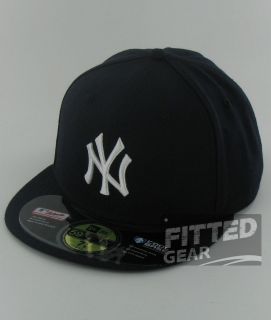   YANKEES GAME Home Navy Blue White New Era 59Fifty MLB Fitted Hat Cap