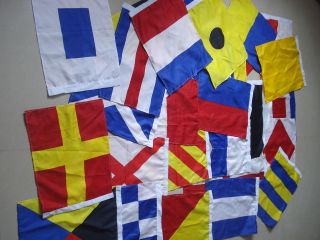 Naval Signal Flags & Pennants * 15 X 18 * Set of Total 26 flag 