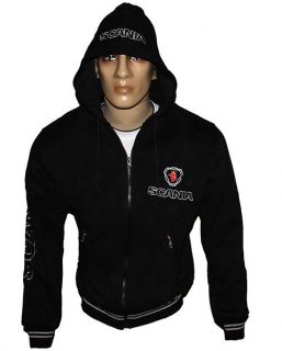 Scania fleece jacket with hood   embroidered logos  new model