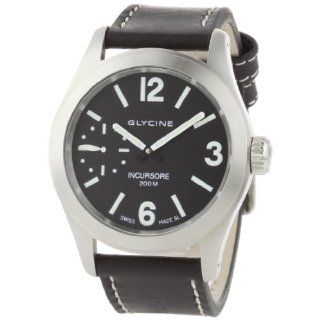 Glycine Incursore Manual Black Dial on Strap Watches 