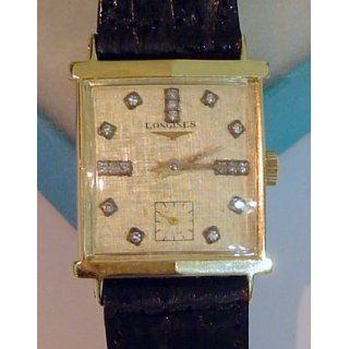 1962 Longines MEN Watch 14k Solid Gold Diamond Watches 