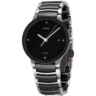Rado Womens R30934712 Centrix Black Ceramic Bracelet Watch Watches 