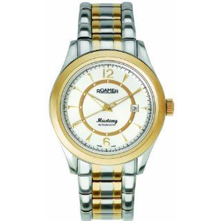   Automatic Gold PVD and Steel White Dial Watch Watches 