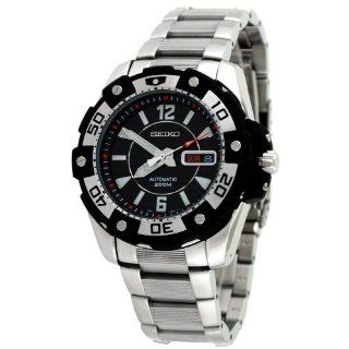   Stainless Steel Black Dial Automatic Diver Watch Watches 