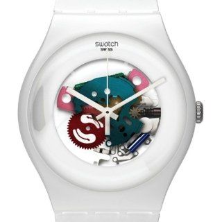Swatch White Lacquered Ladies Watch SUOW100 Watches 