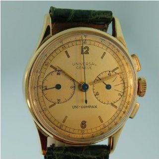 Vintage/Antique watch Mens Universal Geneve Uni Compax 18k Yellow 