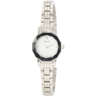 Bulova Womens 96P128 Diamond Faceted Watch Watches 