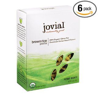 Jovial Organic Brown Rice Penne Rigate, 12 Ounce Packages (Pack of 6 