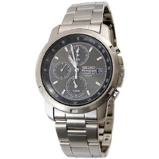 Seiko Mens SNA107 Titanium Bracelet Watch Watches 