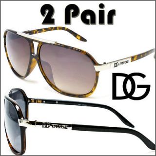 Pair DG Aviator Sunglasses Turbo Mens New Sunnies DG23050 Black 