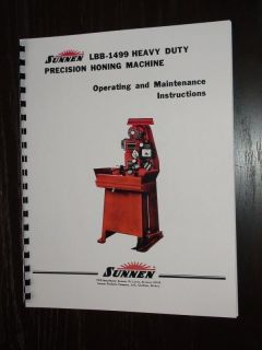 Sunnen LBB 1499 Honing Machine Instruction Manual