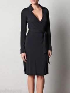 DVF Diane von Furstenberg New Jeanne Two signature wrap dress black 