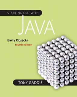   Out with Java Early Objects by Tony Gaddis 2010, Paperback