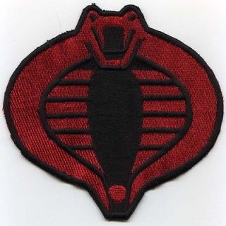 GI Joe Cobra Commander Small 3 Red & Black Fully Embroidered Patch