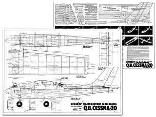 Vintage PILOT Cessna 177 by Y Matsumoto 52WS R/C Kit Plans 