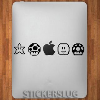  GAME POWER UP Vinyl Decal Sticker for Apple i Pad 1 2 & 3 retro game 