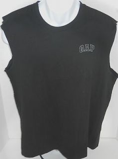 GAP Body Mens Black Logo Muscle Shirt Tank Top Size L