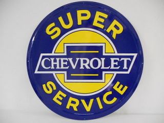 Chevy Super Service XL 24 Garage Sign Parts Dealer Hot Rat Rod Muscle 