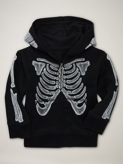 NEW Baby GAP Skeleton GLOW Hoodie Sweatshirt Sweater Zip Front 2T 12 