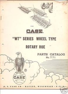 Case WT Series Wheel Type Rotary Hoe Parts Manual